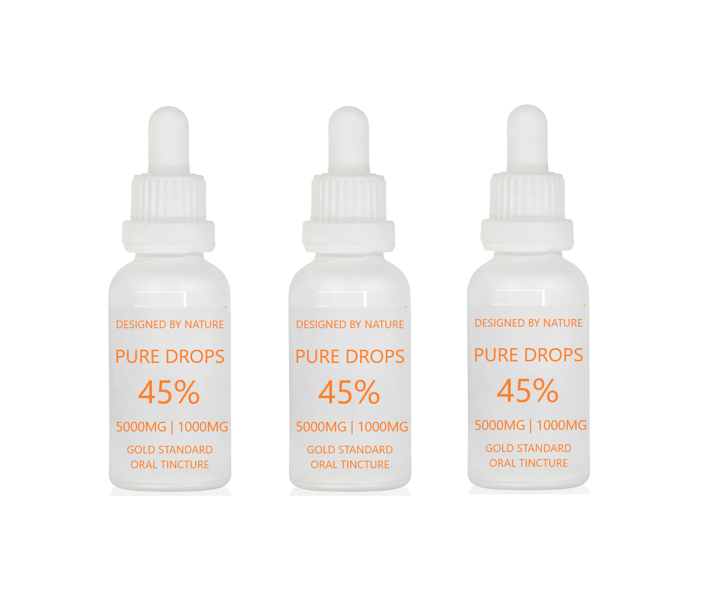 BUY 3 x PURE DROPS 45% 5000mg + 1000mg 30ml
